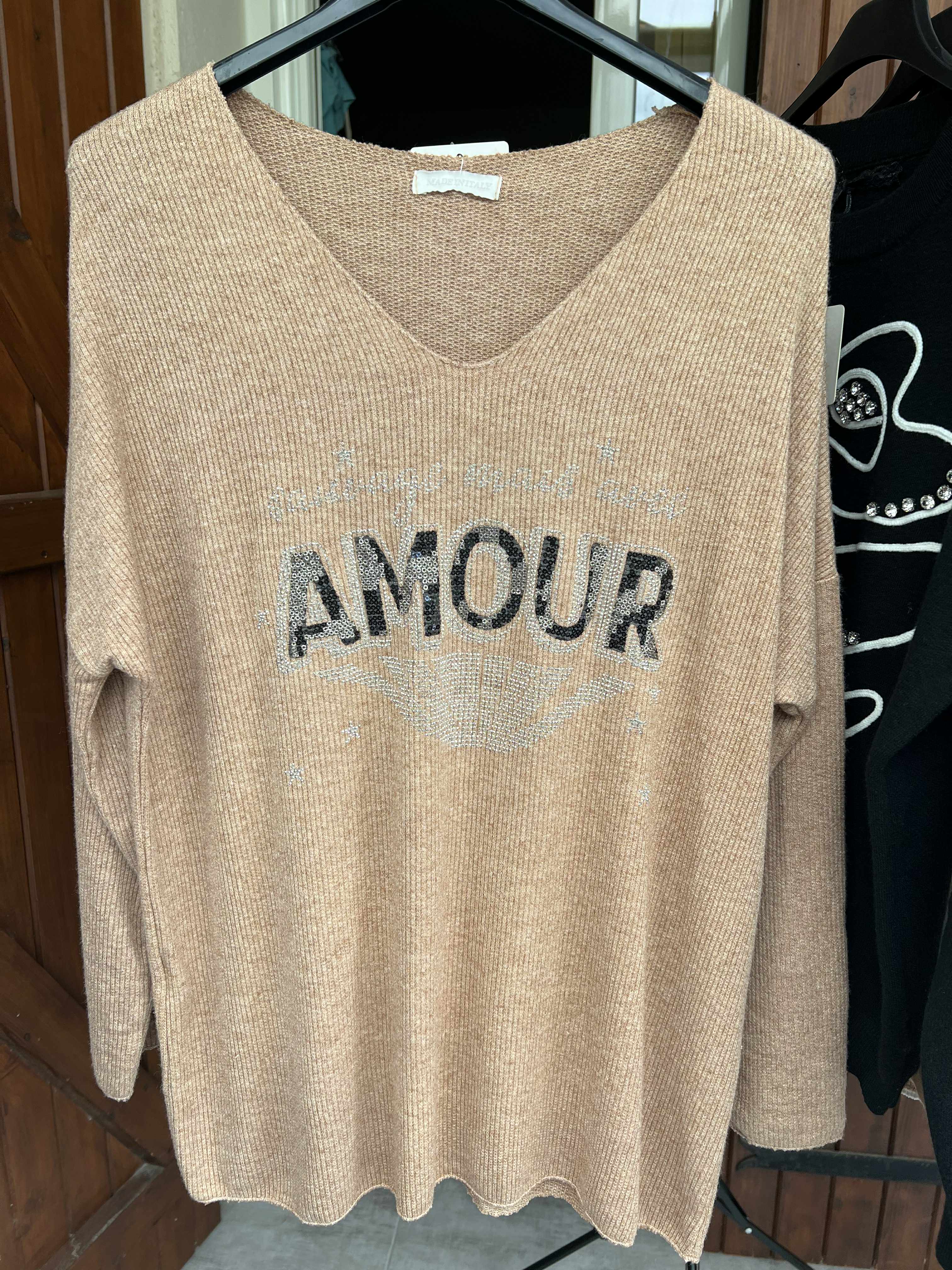 pull fin manches longues