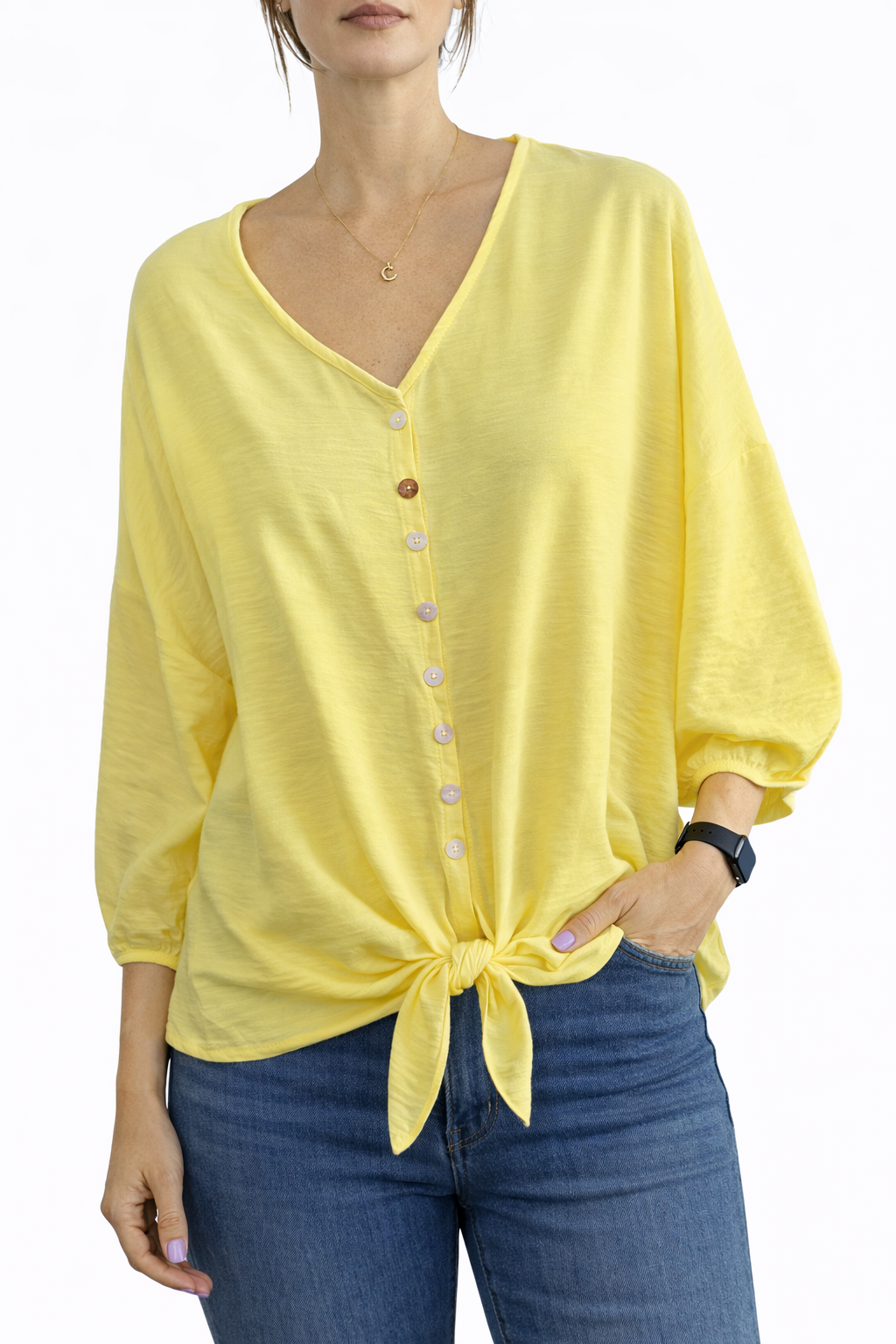 REF 1 Blouse nouée – Fraîcheur & style décontracté