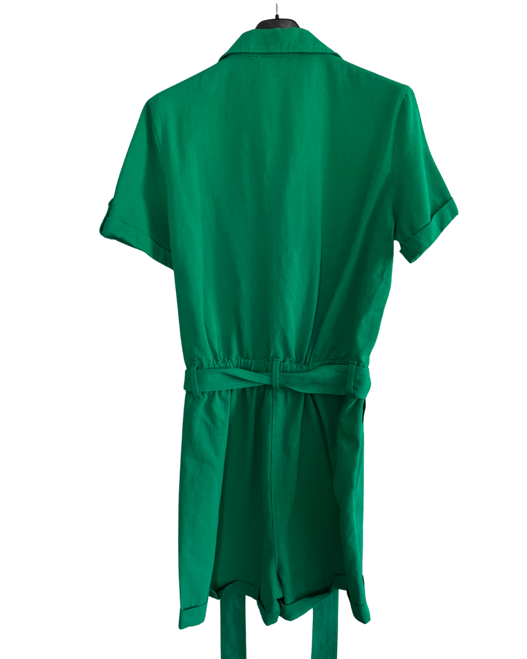 REF 5 Combishort vert ceinturé – Style casual chic