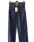 REF 13 Jean large taille tressée – denim bleu foncé